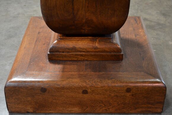 round wood end table