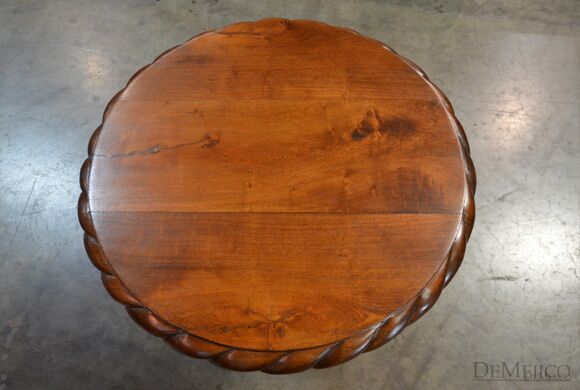 round wood end table