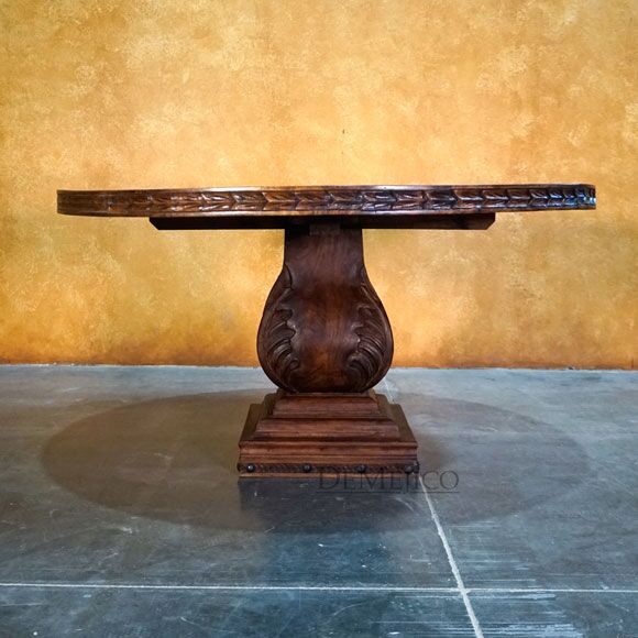 Mesa Hoja Carved Table, Carved Dining Table