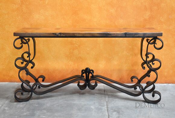 Iron Base Console Table, Spanish Console Table
