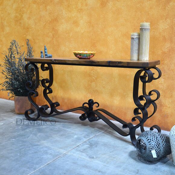 Iron Base Console Table, Spanish Console Table