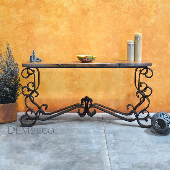 Iron Base Console Table, Spanish Console Table