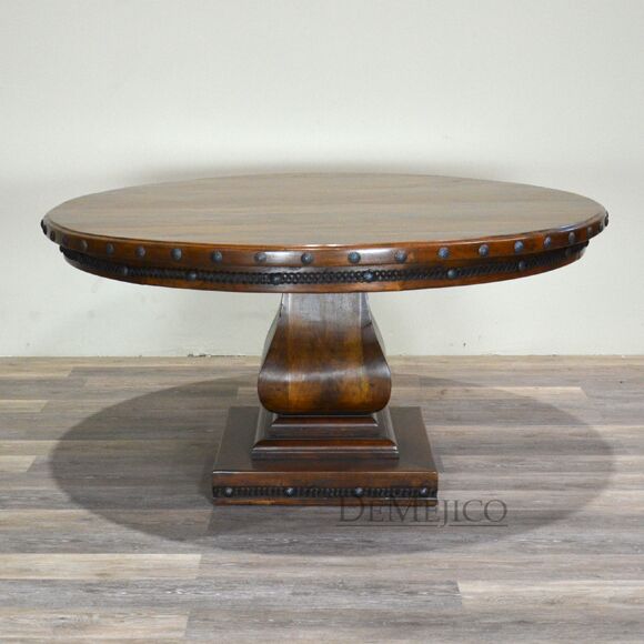 round mesquite dining table