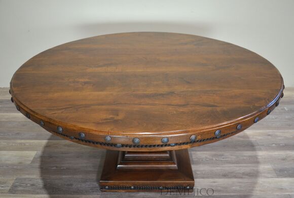 round mesquite dining table