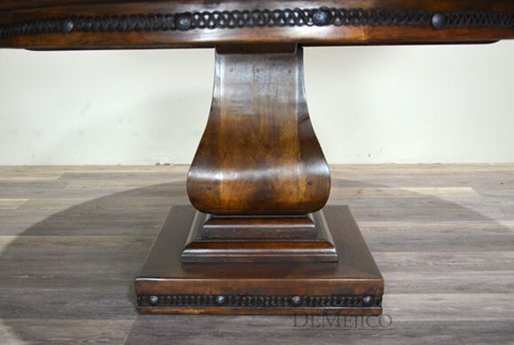 round mesquite dining table