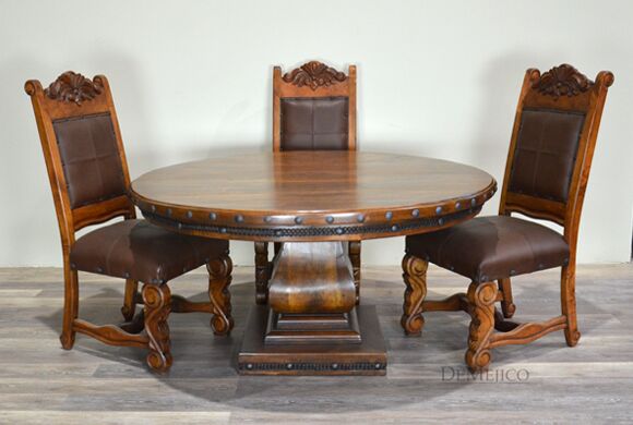 round mesquite dining table