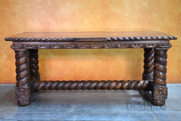 Mesa Chapital, Spanish Revival Table, Spanish Dining Table