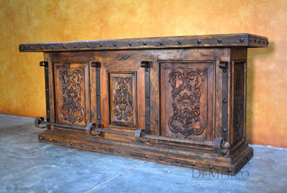 Spanish carved bar