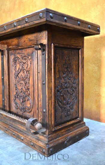 Spanish carved bar