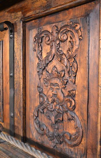 Spanish carved bar