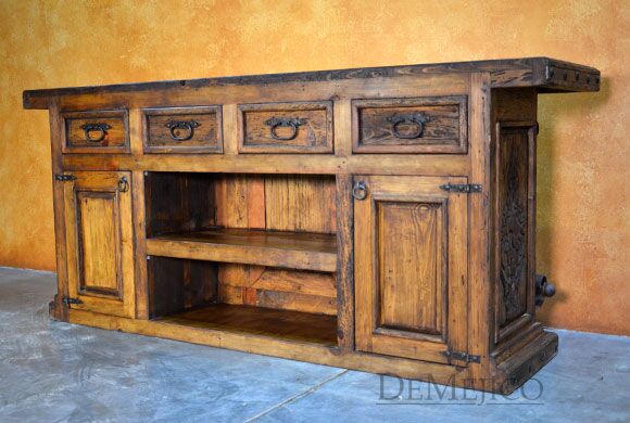 Spanish carved bar