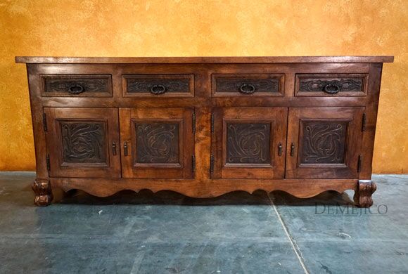 Mesquite Spanish Buffet, Spanish Carved Buffet