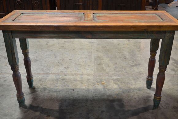 vintage patina console table
