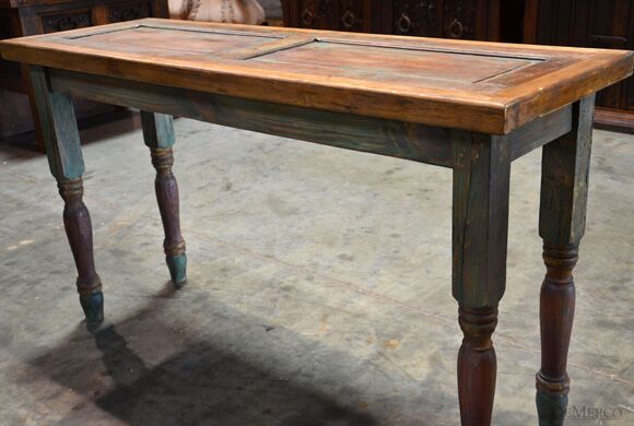 vintage patina console table