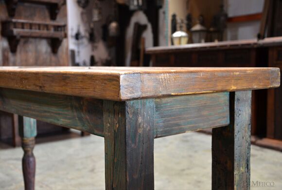 vintage patina console table