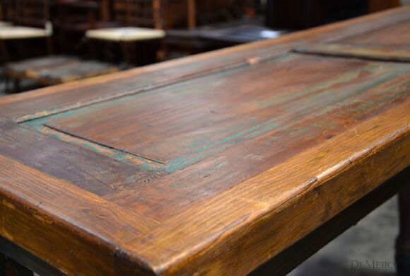 vintage patina console table