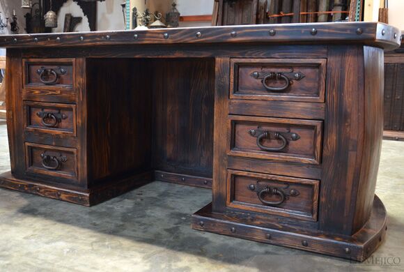 rounded desk