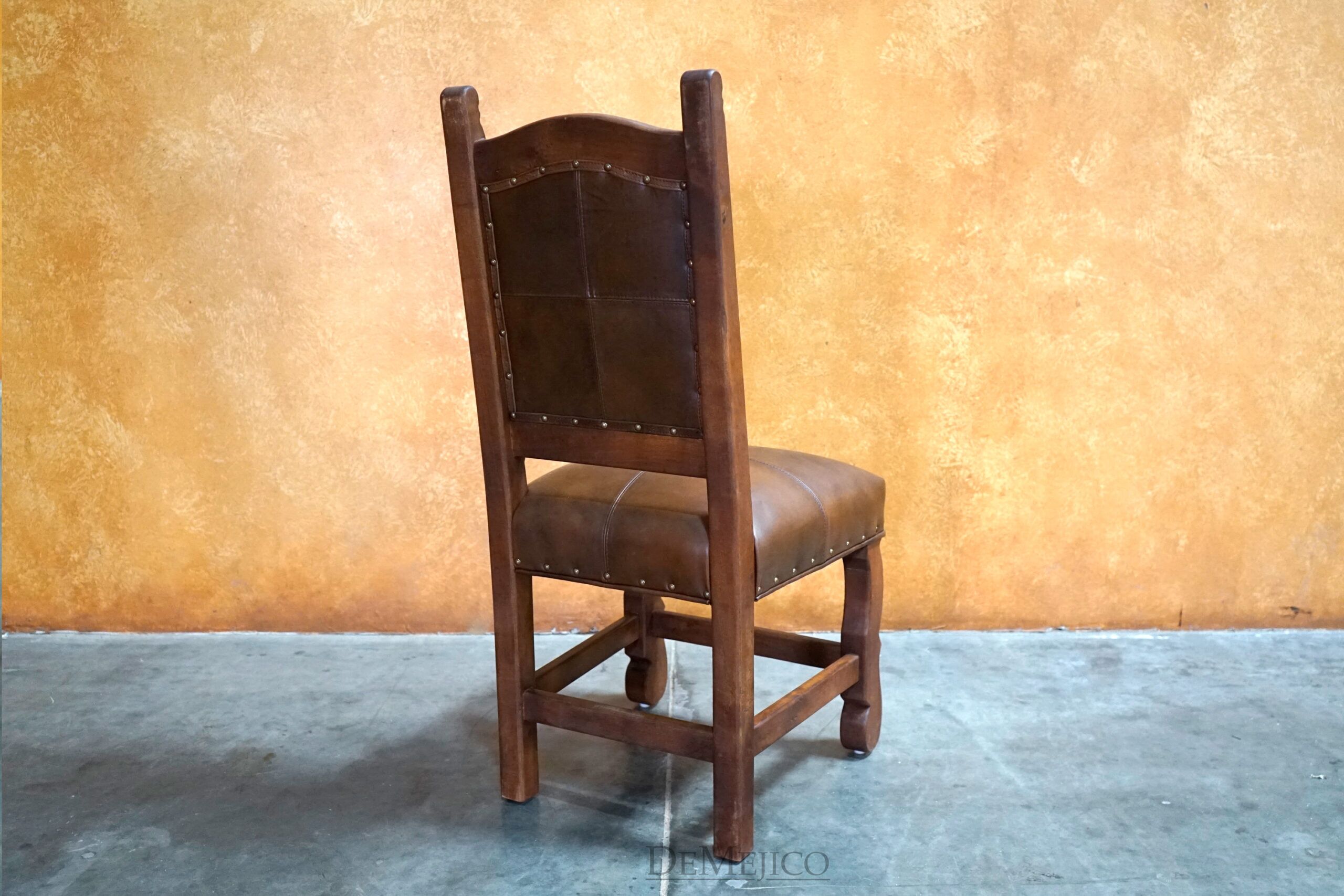 Spanish Leather Dining Chairs, Silla Santa Paula - Demejico