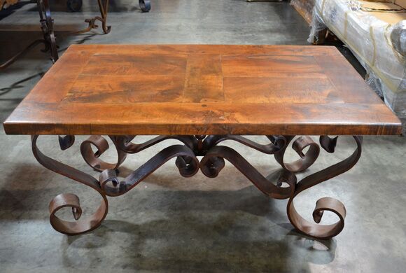 wrought iron coffee table base