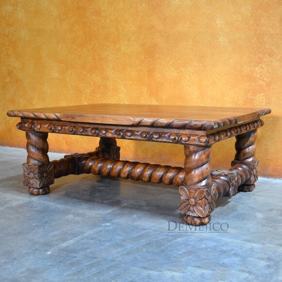 spanish carved coffee table
