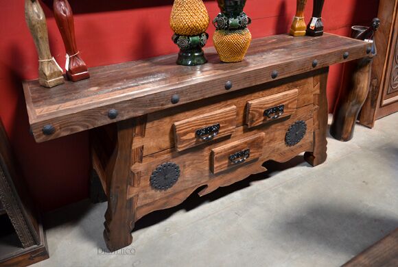 reclaimed wood console