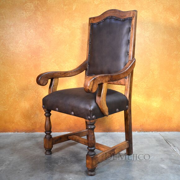 spanish leather chair
