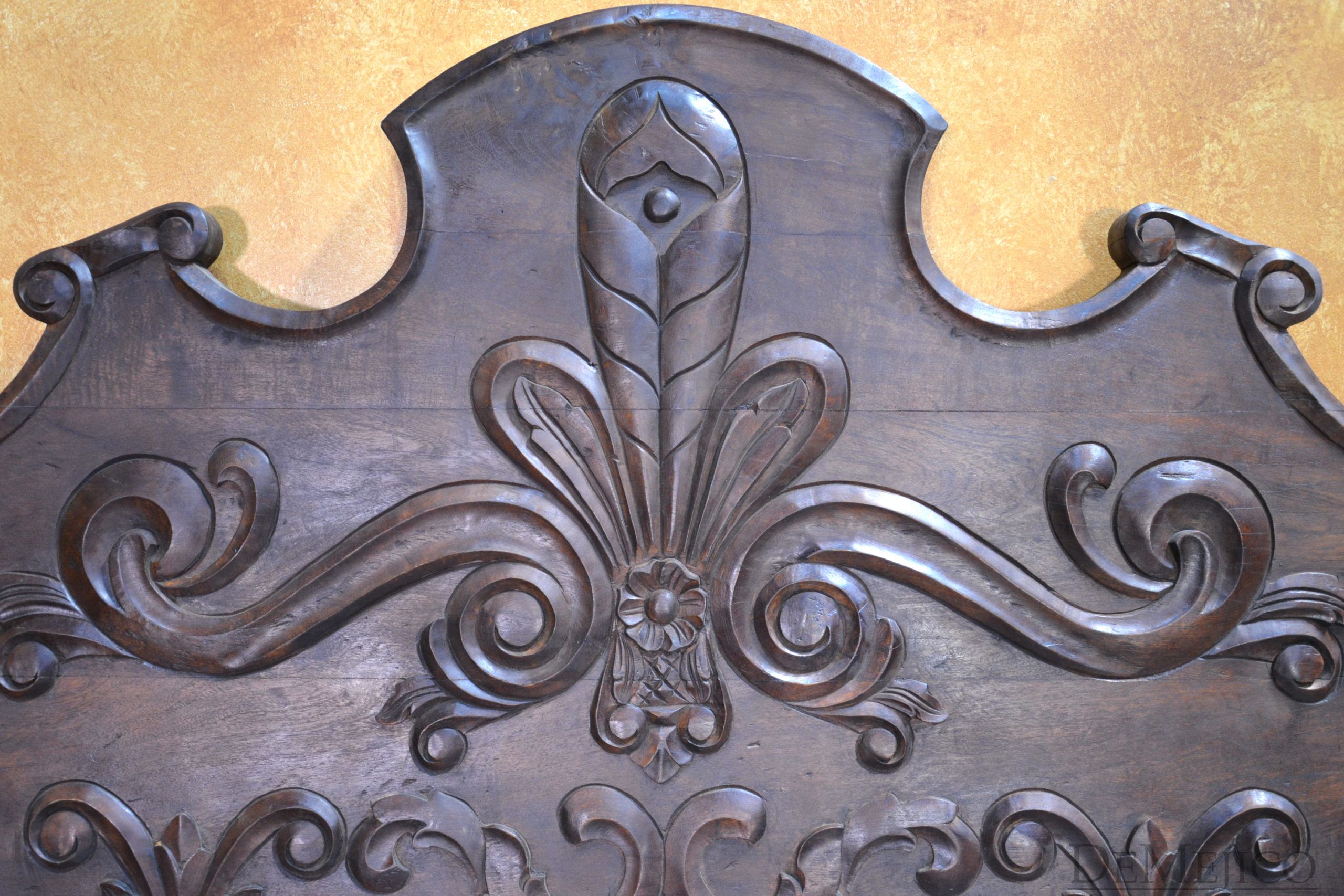 Spanish Conquista Hand Carved Bed, Spanish Colonial Bed - Demejico