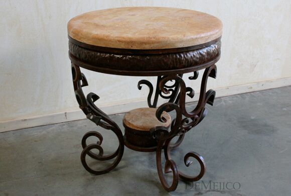 wrought iron end table