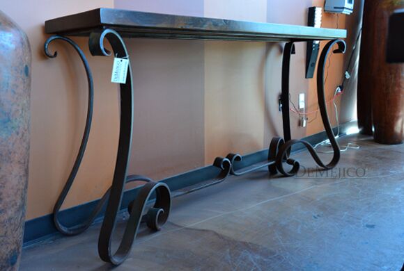iron base console table