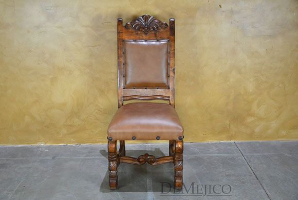 spanish carved dining chair