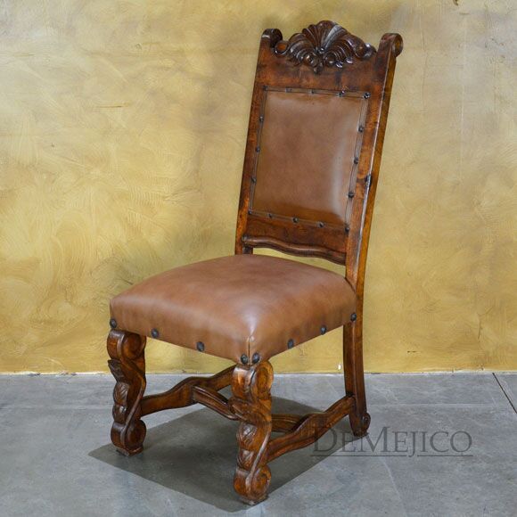spanish carved dining chair