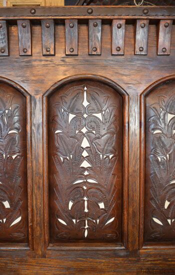 tooled leather bed