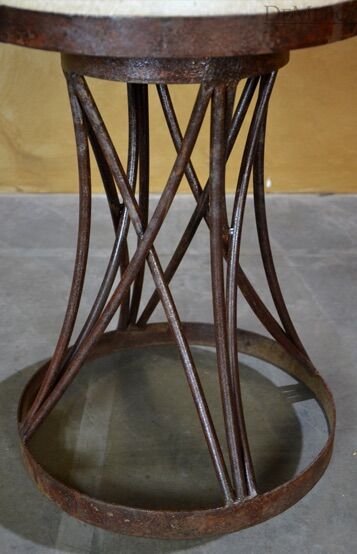 round cowhide counterstool