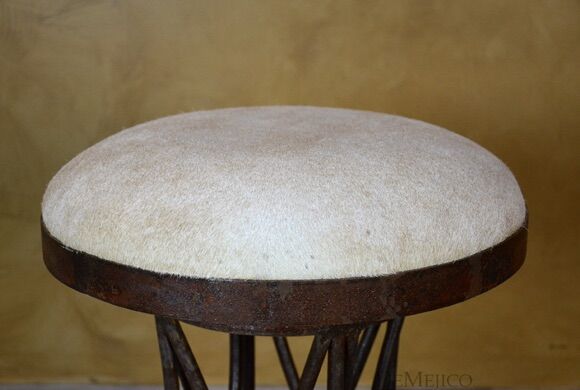 round cowhide counterstool
