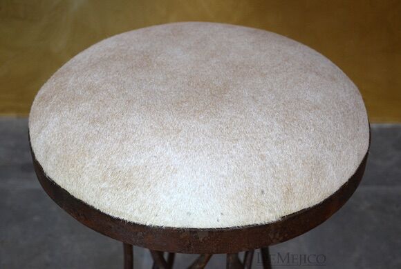 round cowhide counterstool