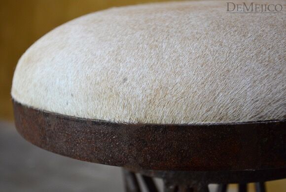 round cowhide counterstool