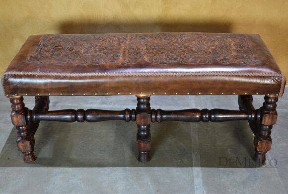 Spanish Leather Bench