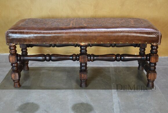 Spanish Leather Bench