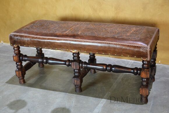 Spanish Leather Bench