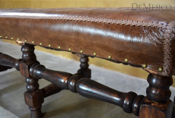 Spanish Leather Bench