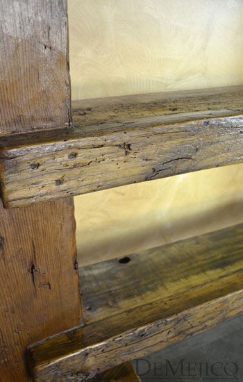 rustic wood console table