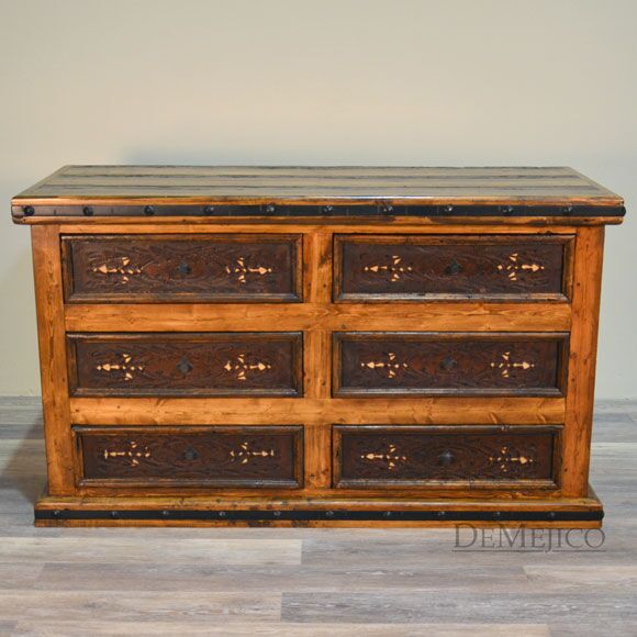 Tooled leather dresser