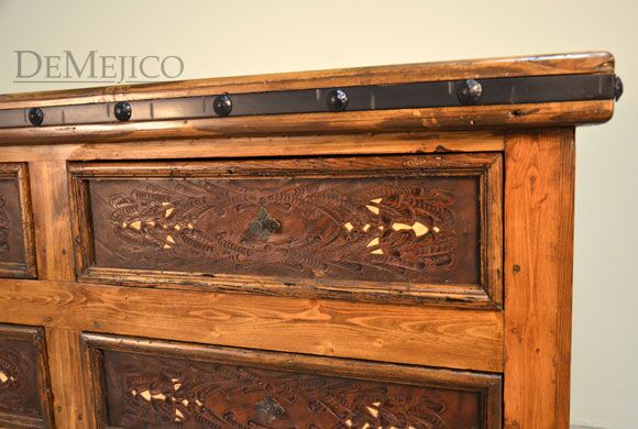 Tooled leather dresser
