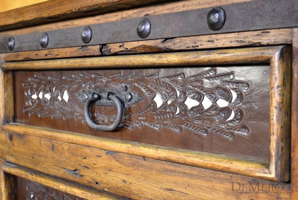 Tooled leather dresser