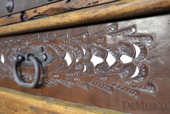Tooled leather dresser