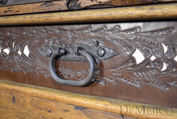Tooled leather dresser
