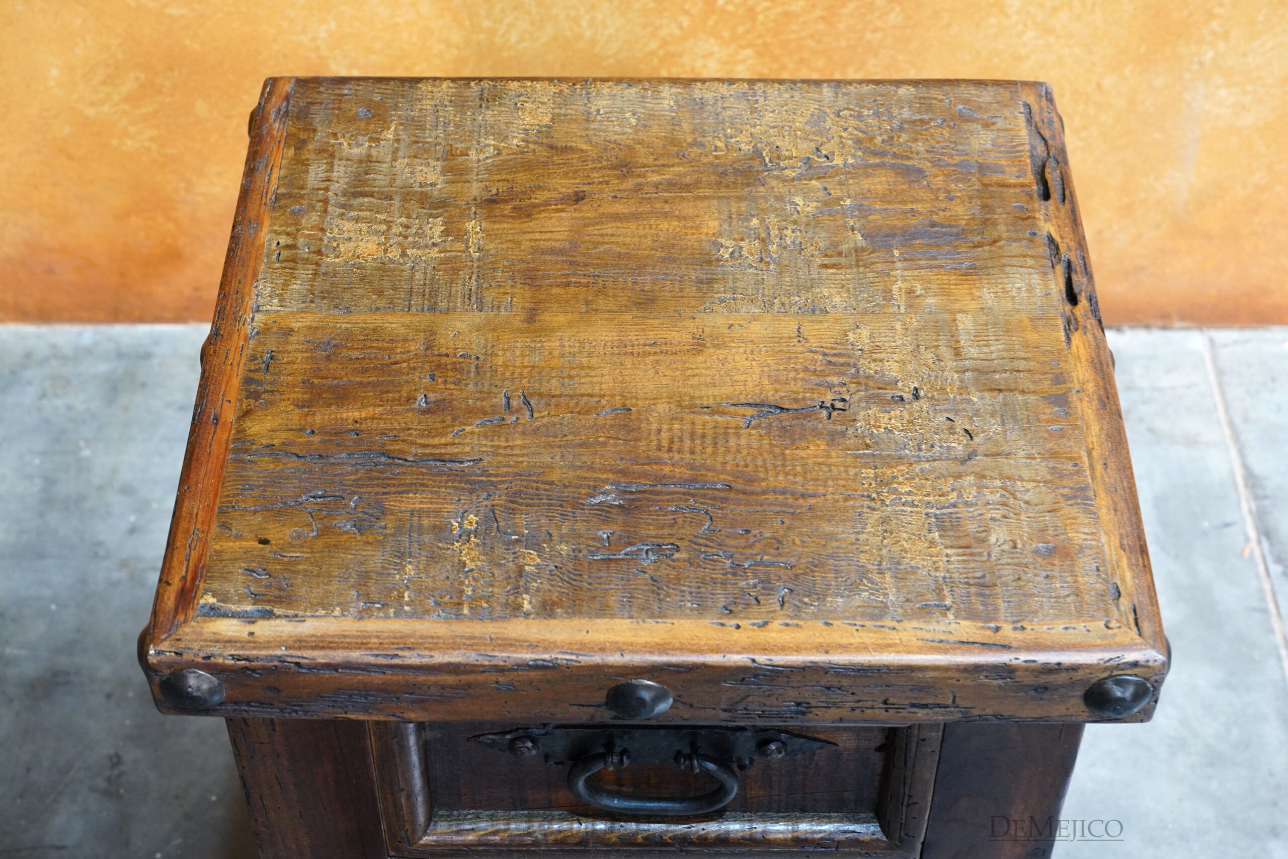 Small Hacienda Nightstand, Old Wood Nightstand