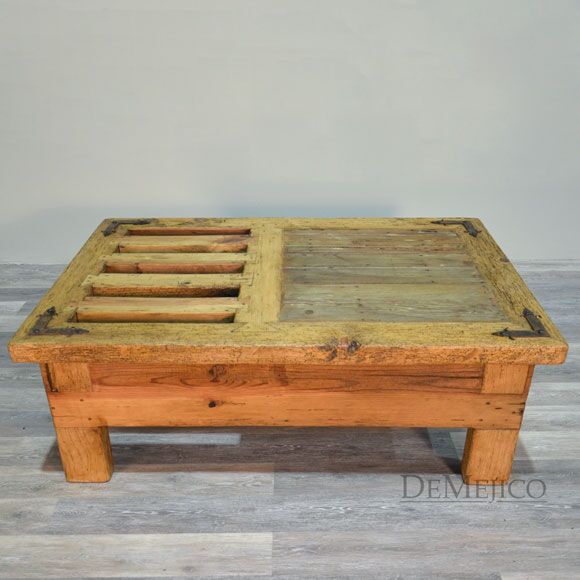 reclaimed door coffee table