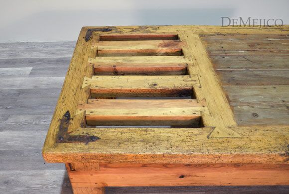 reclaimed door coffee table