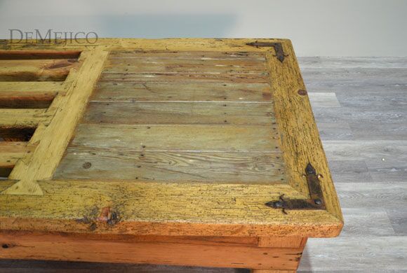 reclaimed door coffee table